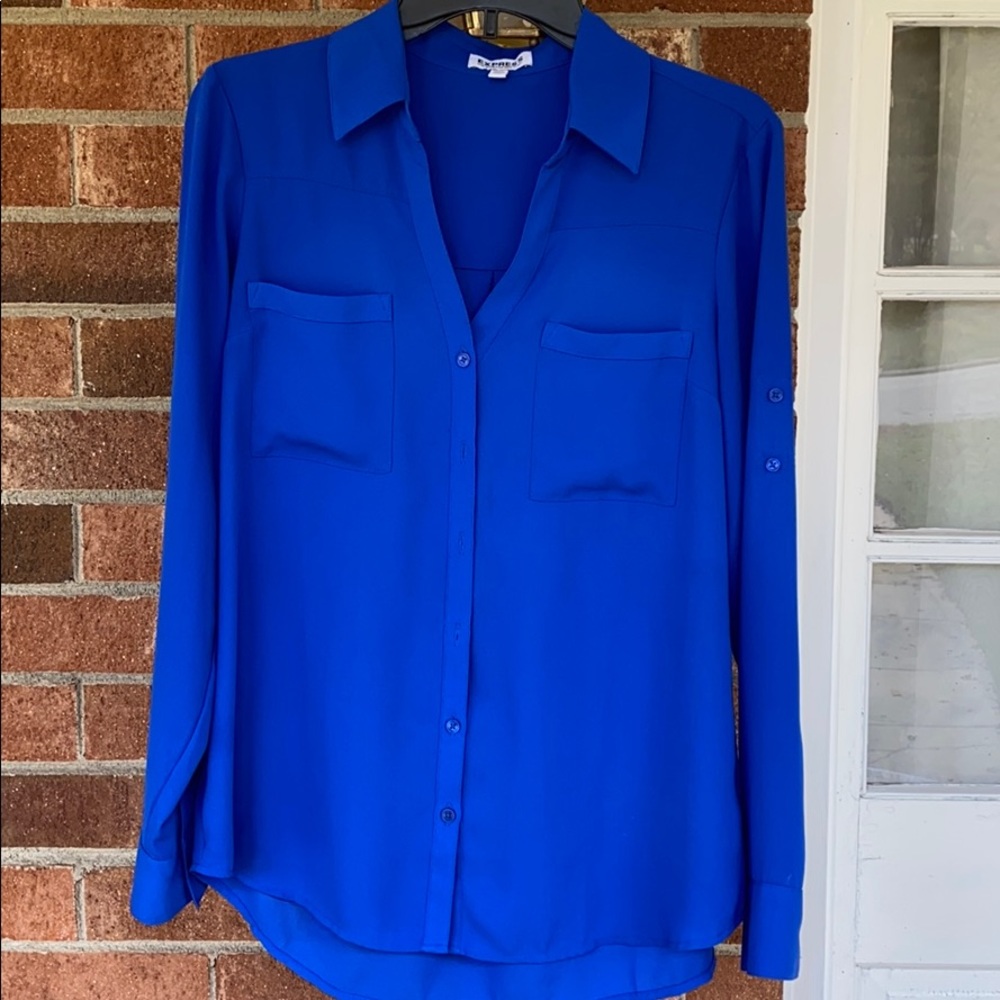 EXPRESS- Royal blue button down